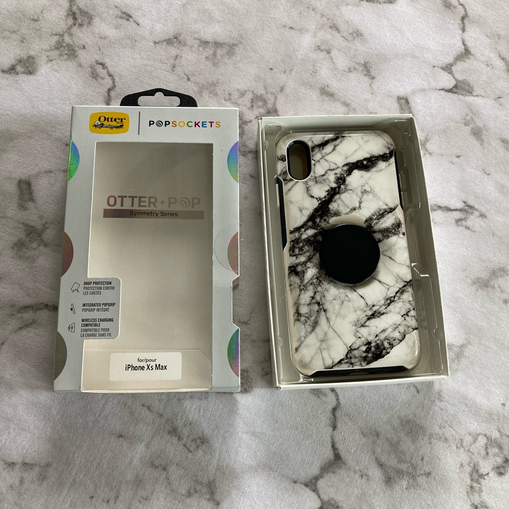 Otter + Pop marble pattern symmetry series case for IPhone Xs Max - Picture 1 of 8